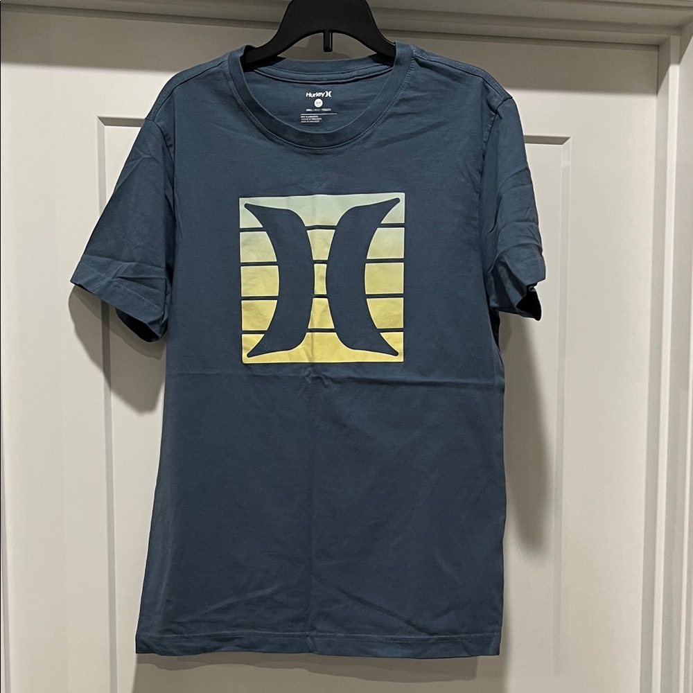 Hurley Blue and Yellow Graphic Tee
